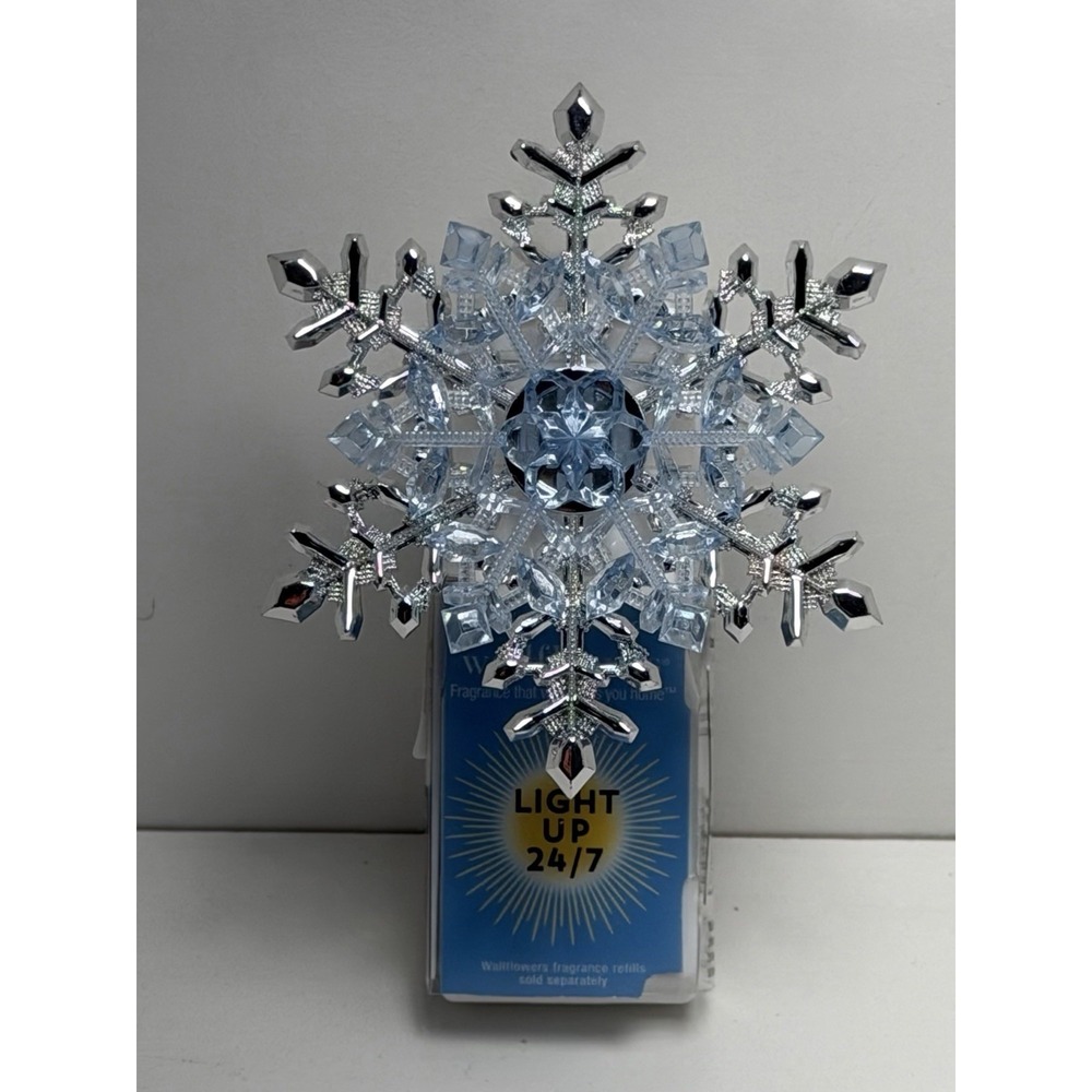 BATH & BODY WORKS BLUE SNOWFLAKE GEM NIGHT LIGHT UP WALLFLOWER FRAGRANCE PLUG IN
